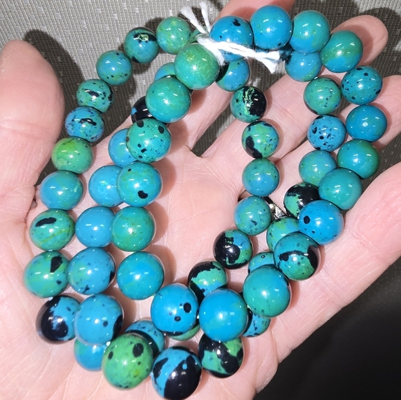 🐰SALE🐰 10mm Premium Chrysocolla Bracelet - Picture 3 of 7